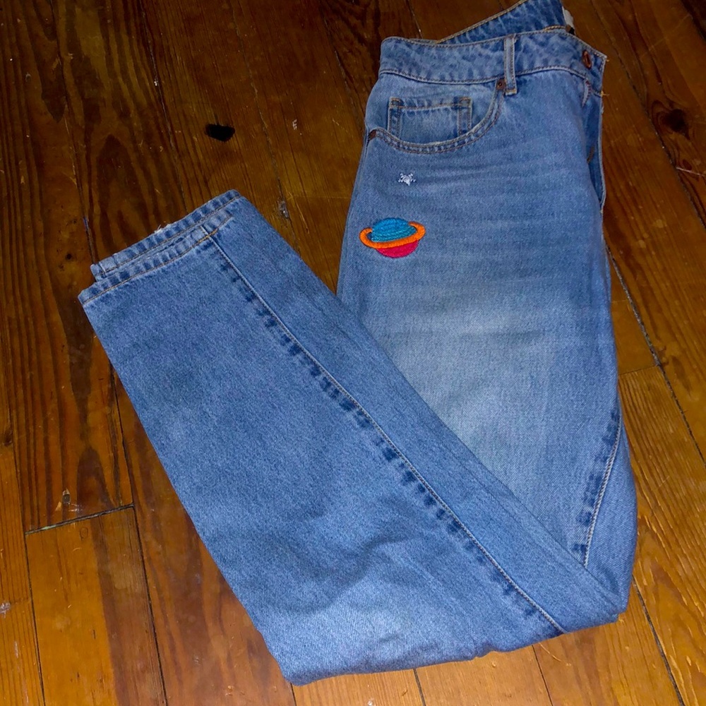 FOREVER 21 Patchwork Jeans